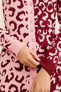 Nuuly x Farm Rio Mixed Leopard Knit Midi Dress