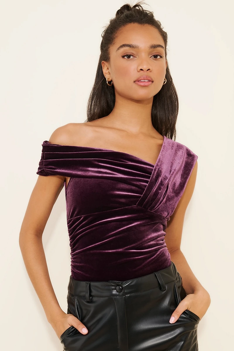 ASTR the Label Nera Velvet Bodysuit