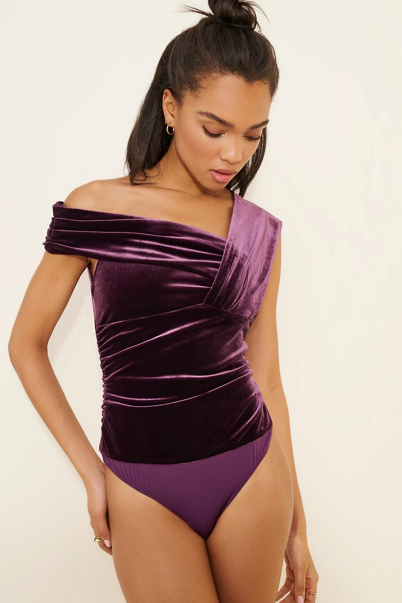 ASTR the Label Nera Velvet Bodysuit
