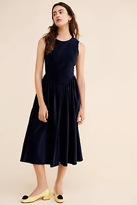Find Me Now Velvet Sleeveless Midi Dress