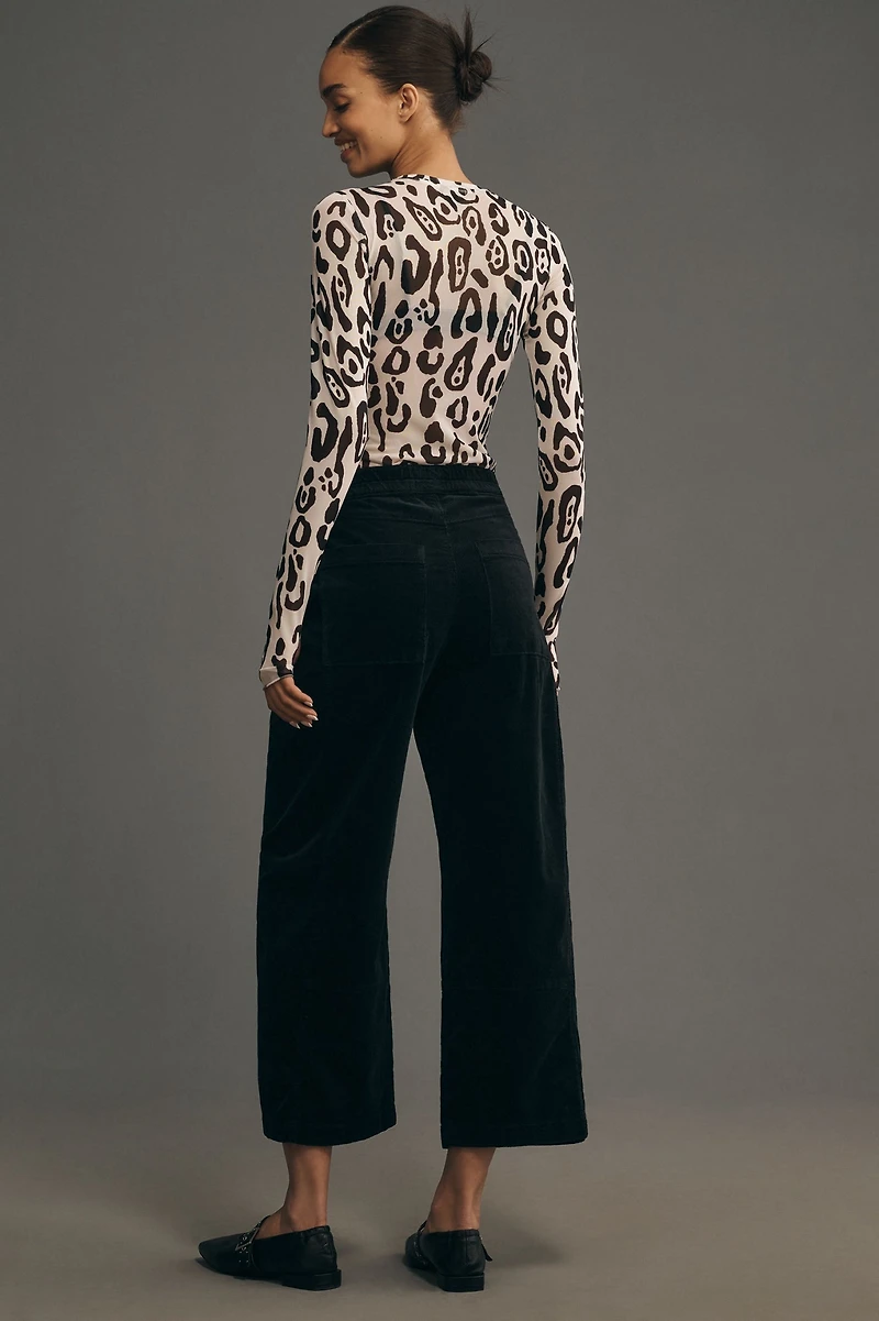 Pilcro The Izzie Relaxed Pull-On Barrel Pants: Corduroy Edition