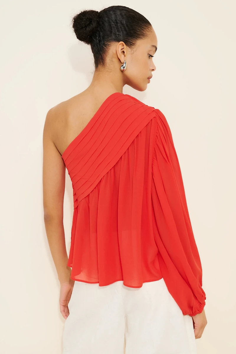 FARM Rio Rose One-Shoulder Blouse