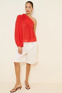 FARM Rio Rose One-Shoulder Blouse