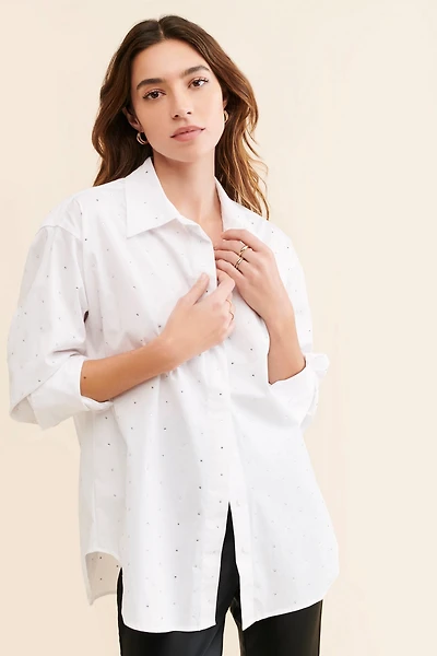 Good American Embellished Shirt