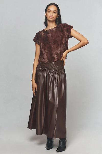 Maeve Faux Fur Tee
