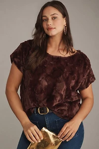 Maeve Faux Fur Tee