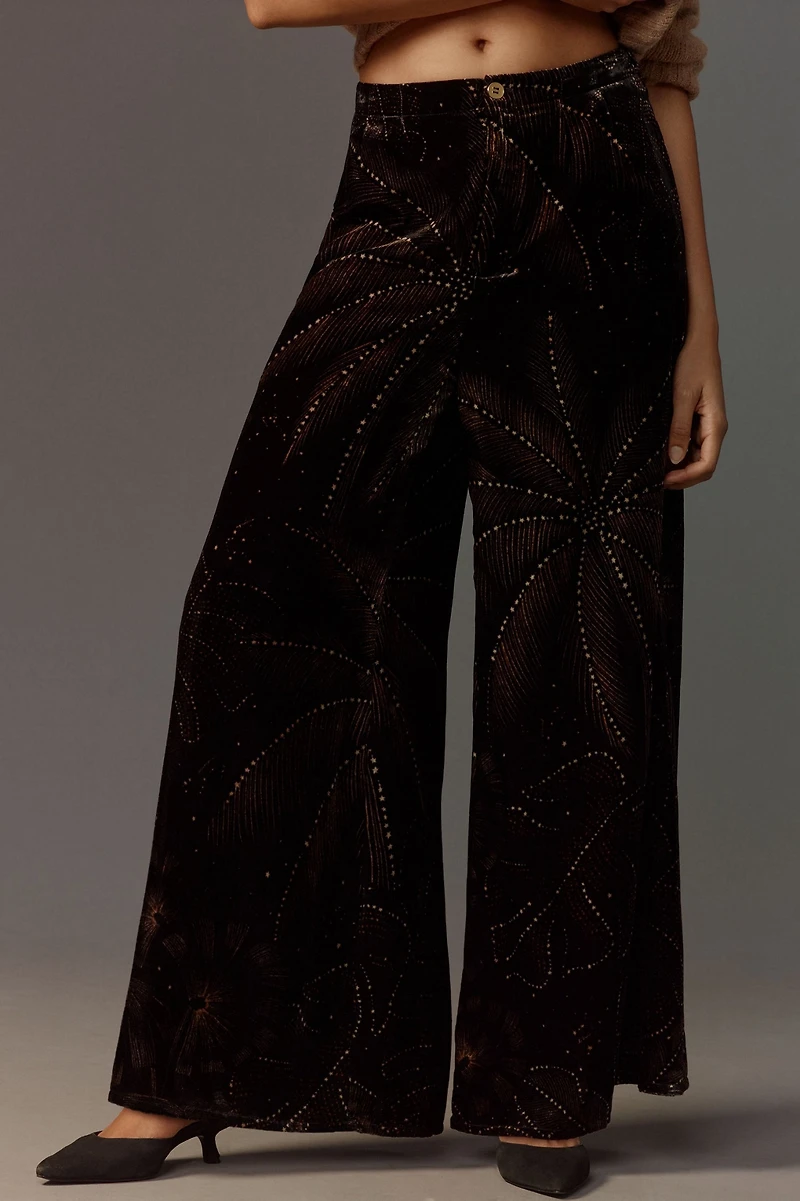 FARM Rio Printed Velvet Pants