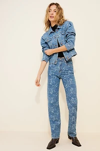 Habitual Jacquard Barrel Leg Jeans