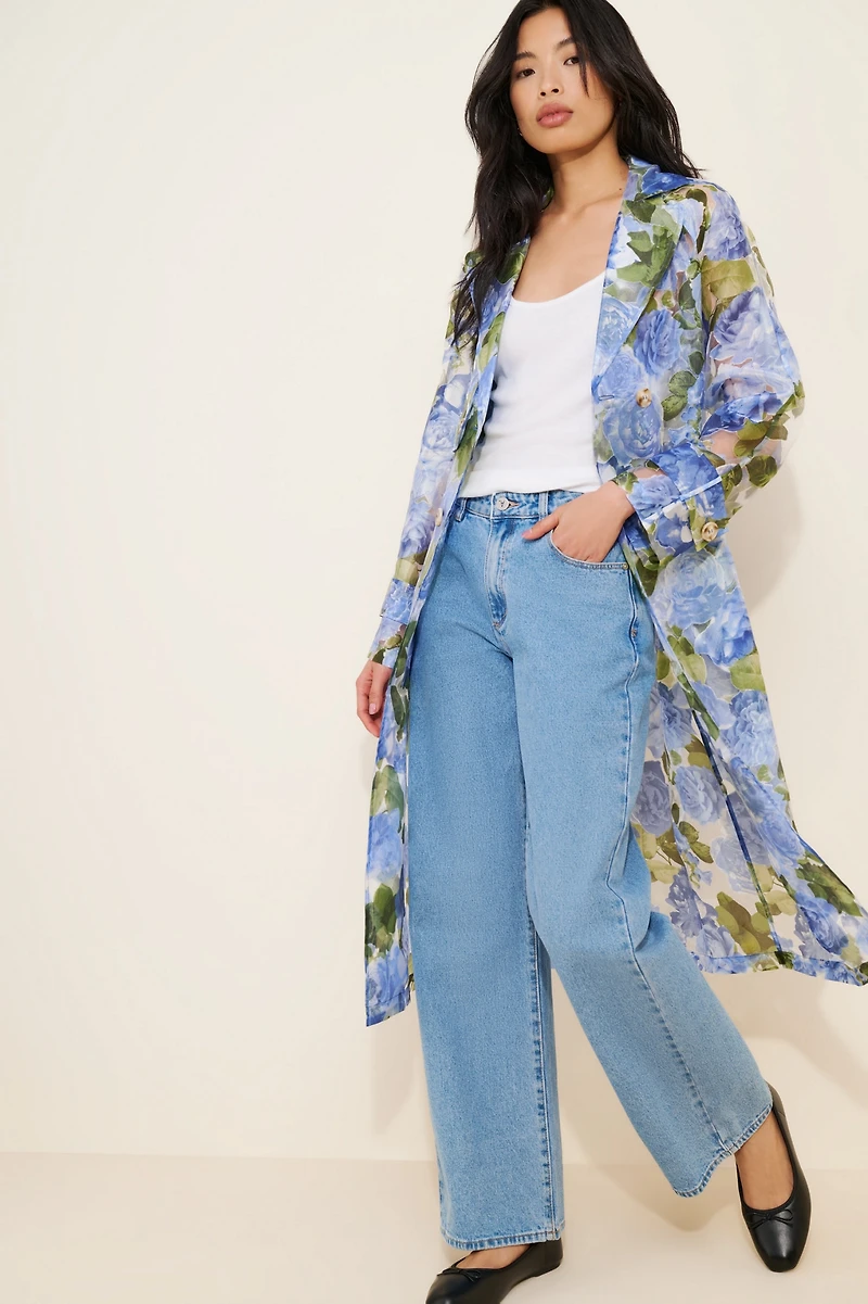If By Sea Floral Trench Coat
