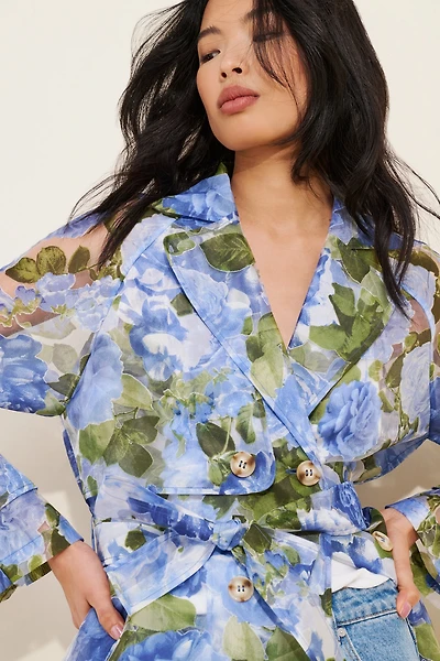 If By Sea Floral Trench Coat