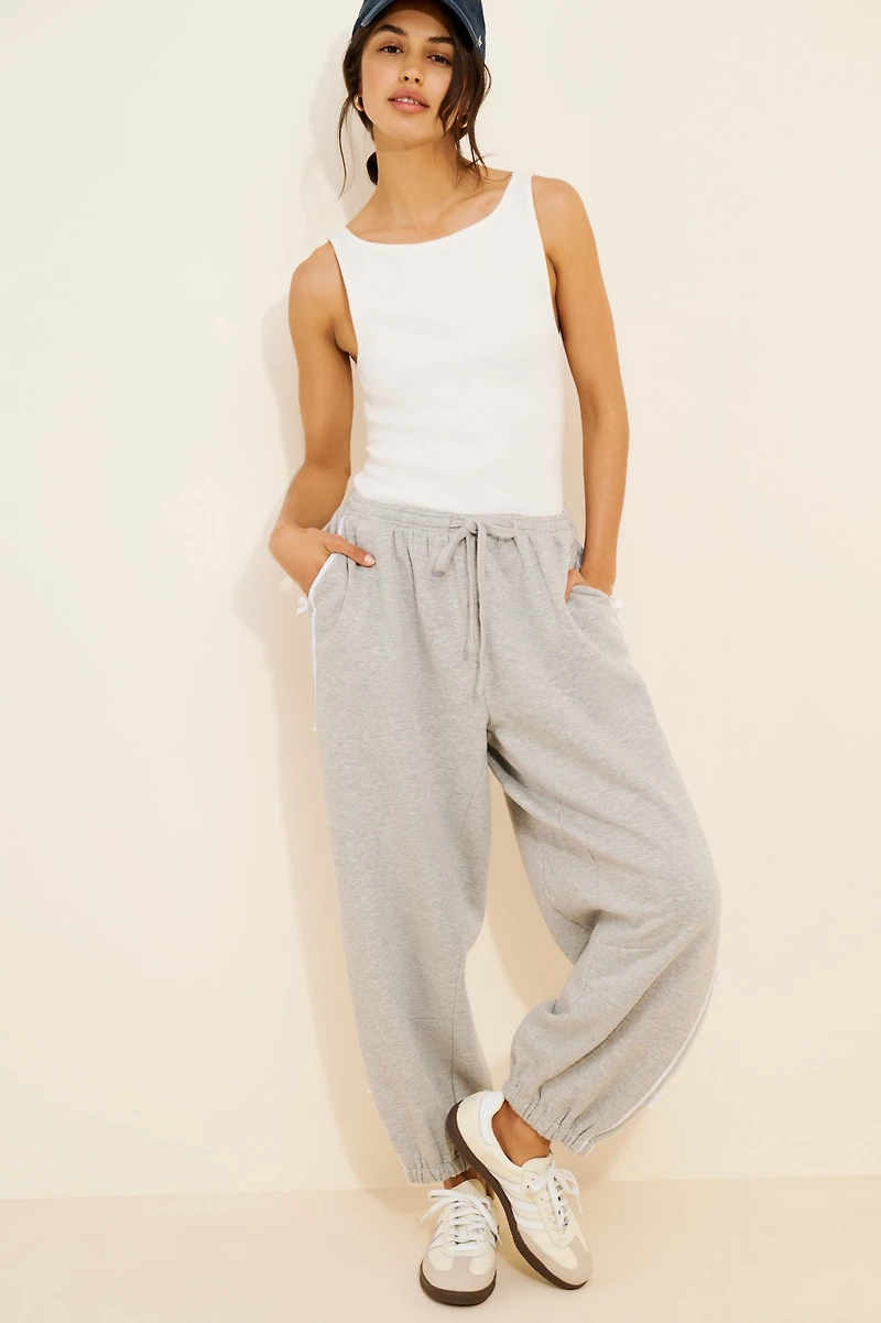 Daily Practice by Anthropologie Sleeveless Bow-Trimmed Jumpsuit