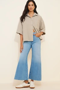 Madewell Palazzo Stretch Wide-Leg Jeans