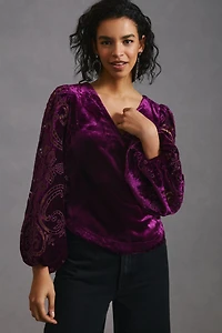 Velvet Cutwork Top