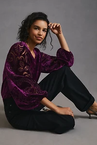 Velvet Cutwork Top