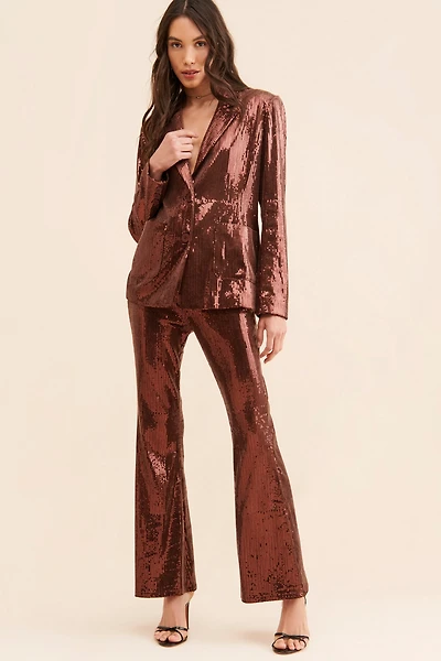 Flat White Disco Sequin Trousers