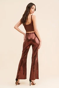 Flat White Disco Sequin Trousers