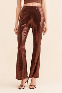 Flat White Disco Sequin Trousers