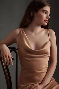 BHLDN August Satin Charmeuse Midi Dress