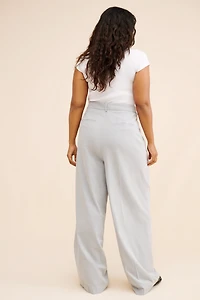 Good American Suiting 90's Pleated Wide Leg Pants