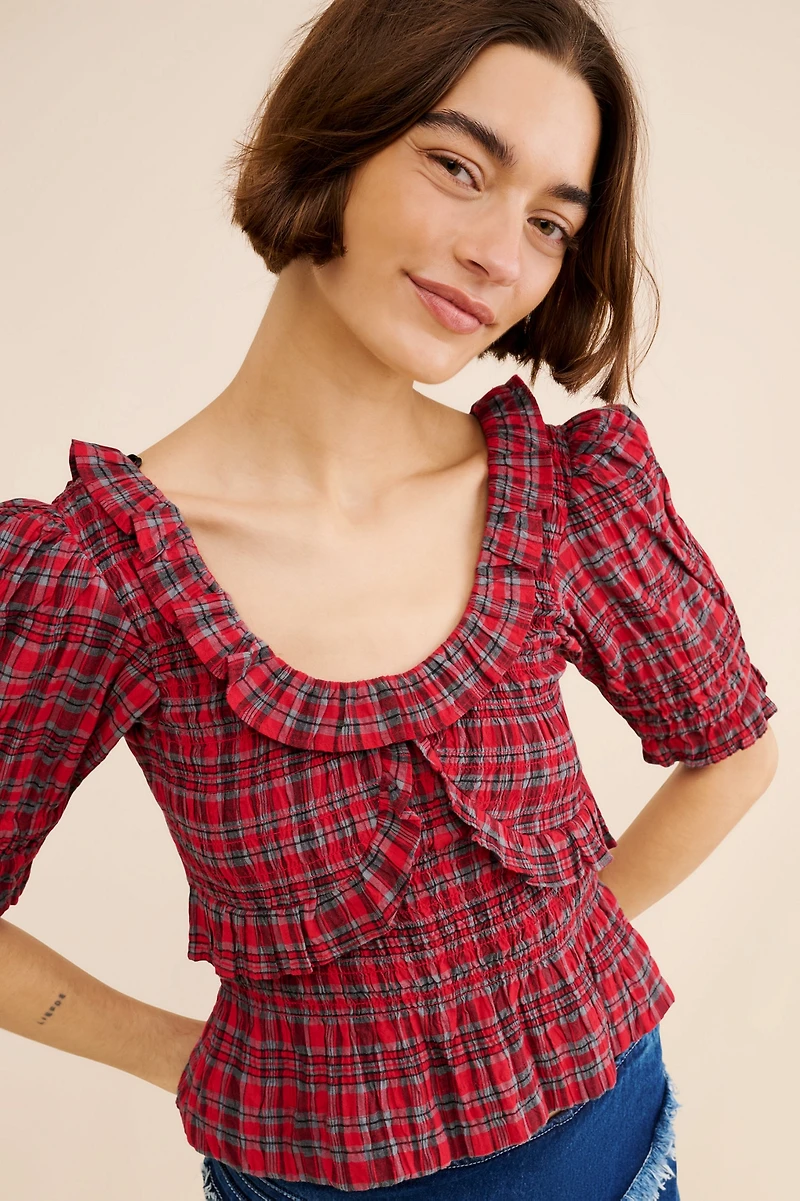 Damson Madder Meghan Puff Sleeve Blouse