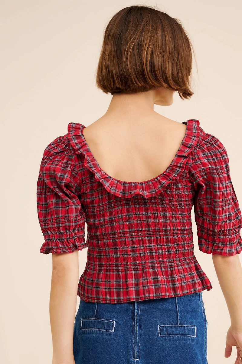 Damson Madder Meghan Puff Sleeve Blouse