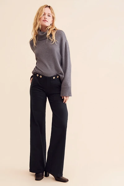 Pilcro The Kit High-Rise Wide-Leg Utility Trousers