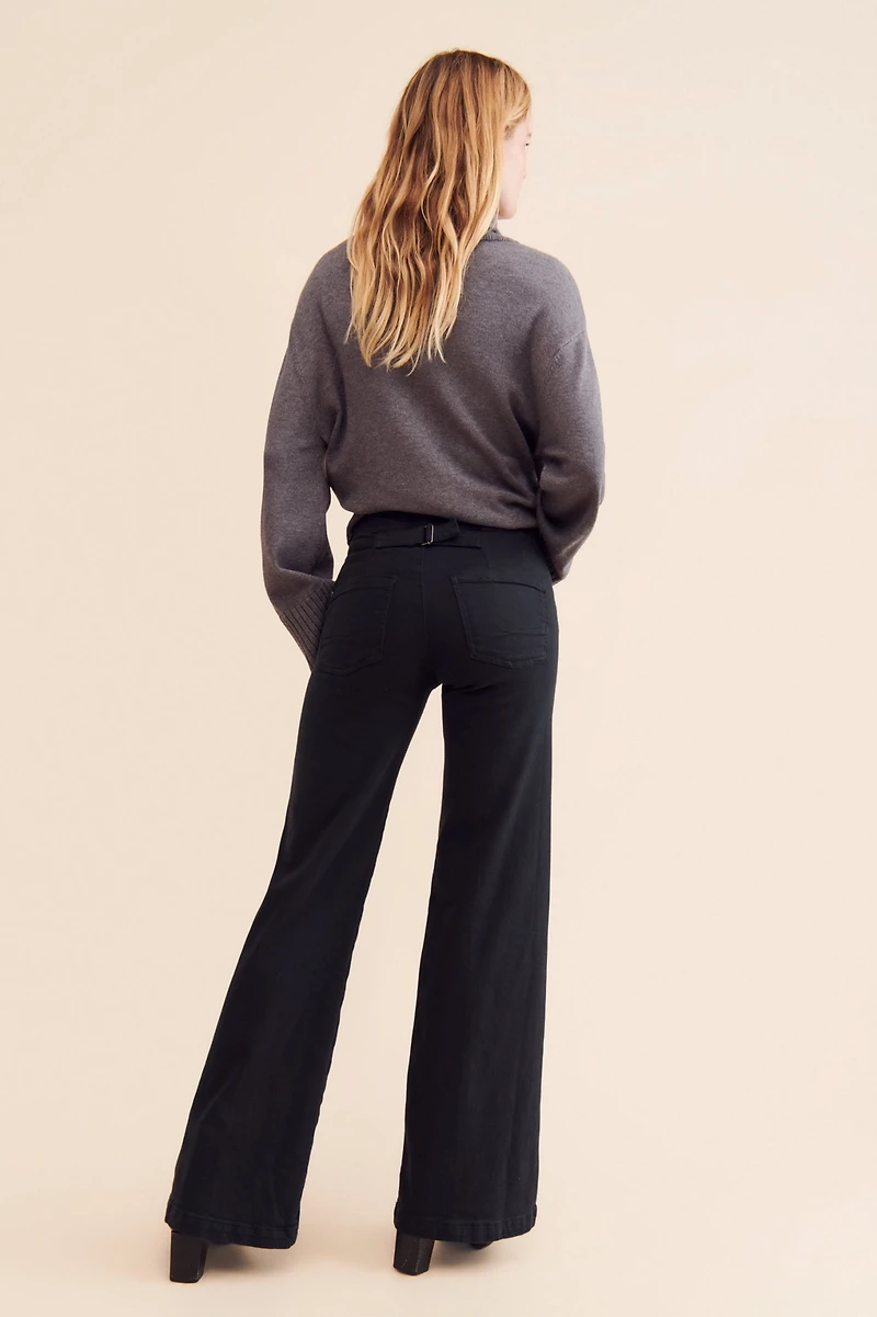 Pilcro The Kit High-Rise Wide-Leg Utility Trousers