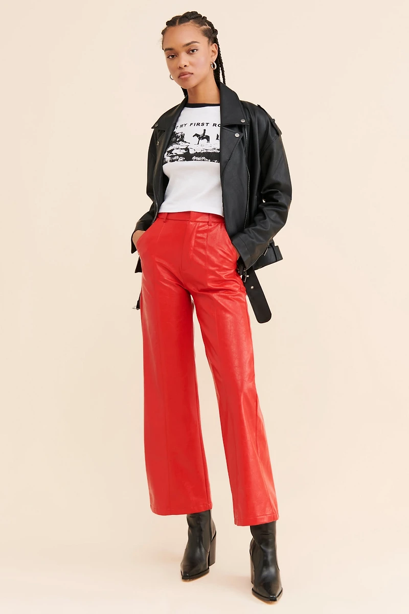 Line + Dot Lyla Vegan Leather Pants