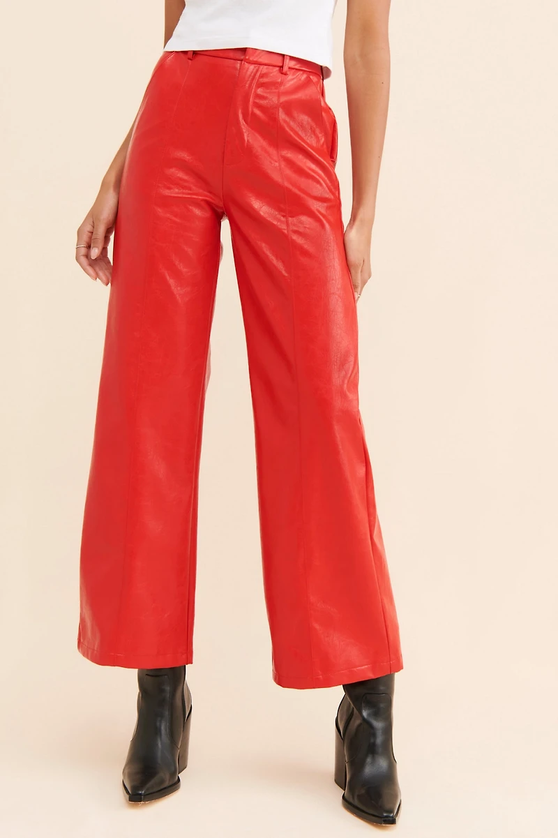 Line + Dot Lyla Vegan Leather Pants