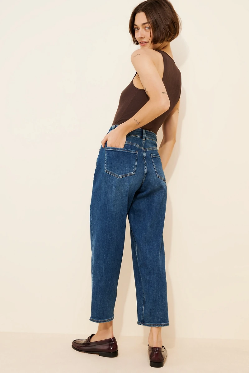 Universal Standard Lou High-Rise Barrel-Leg Jeans