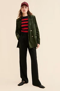 Maeve Corduroy Double-Breasted Blazer