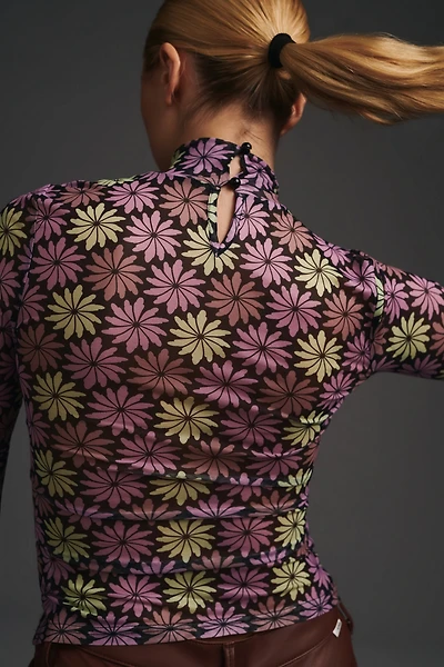 Another Girl High Neck Mesh Top
