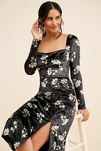 Hutch Velvet Midi Dress