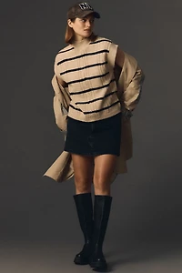 Maeve Striped Cable Sweater Vest