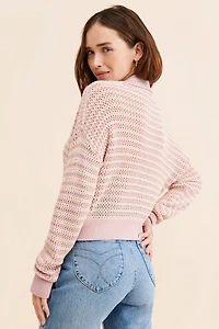 $525 Stripe Polo Pullover