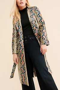 Hutch Marlee Snake Print Trench