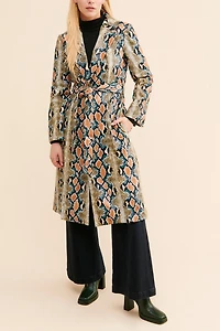 Hutch Marlee Snake Print Trench