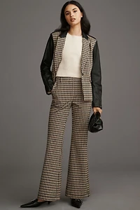 Menswear Fabric Mix Blazer