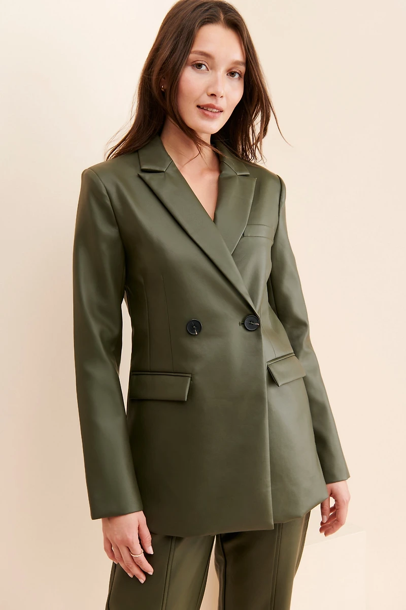 4th & Reckless Teresa Vegan Leather Blazer