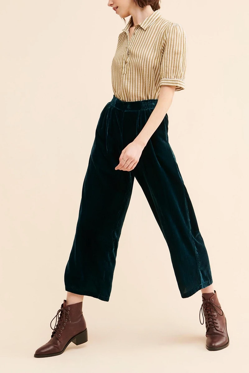 Adelyn Rae Velvet Trouser Pants