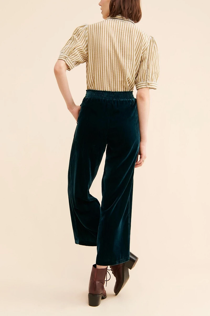 Adelyn Rae Velvet Trouser Pants