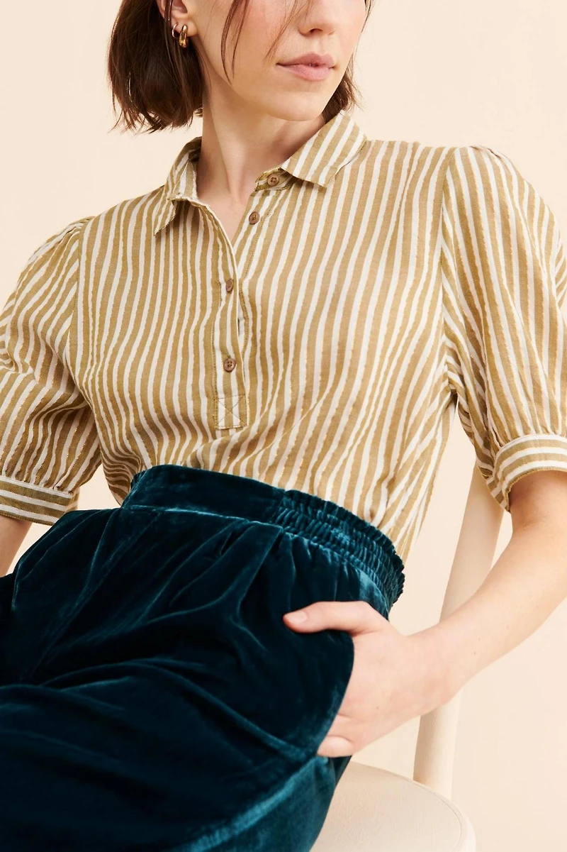 Adelyn Rae Velvet Trouser Pants