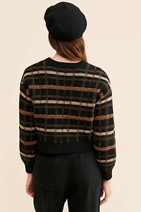 Saltwater Luxe Plaid Knit Cardigan