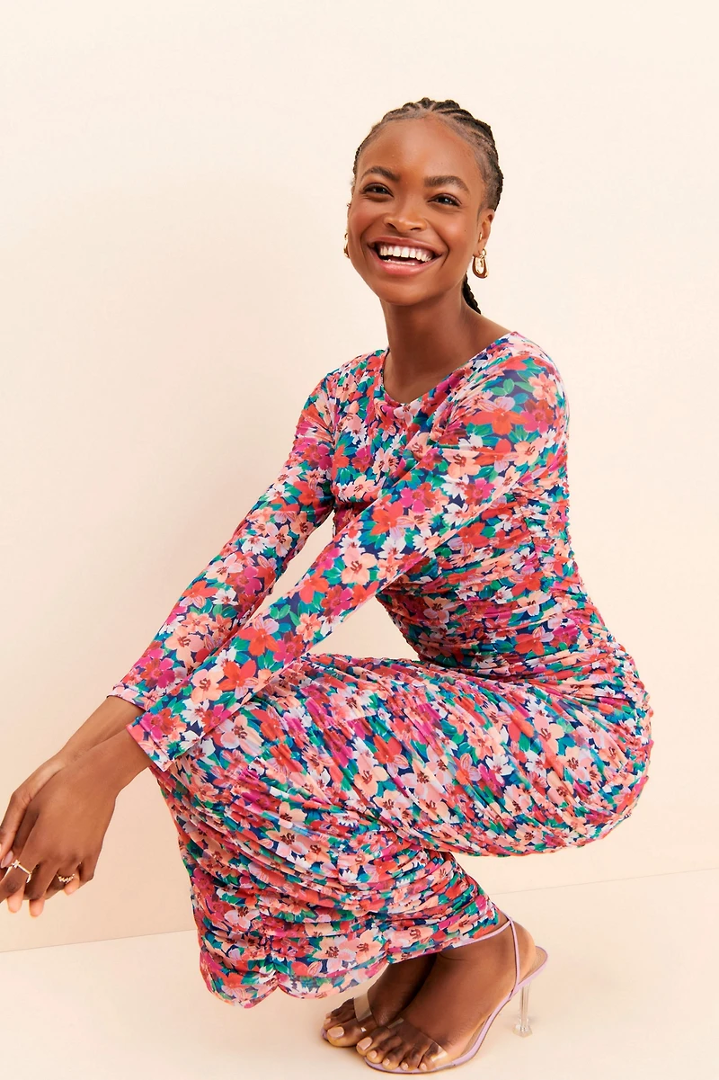 Charlie Holiday Valentina Ruched Dress