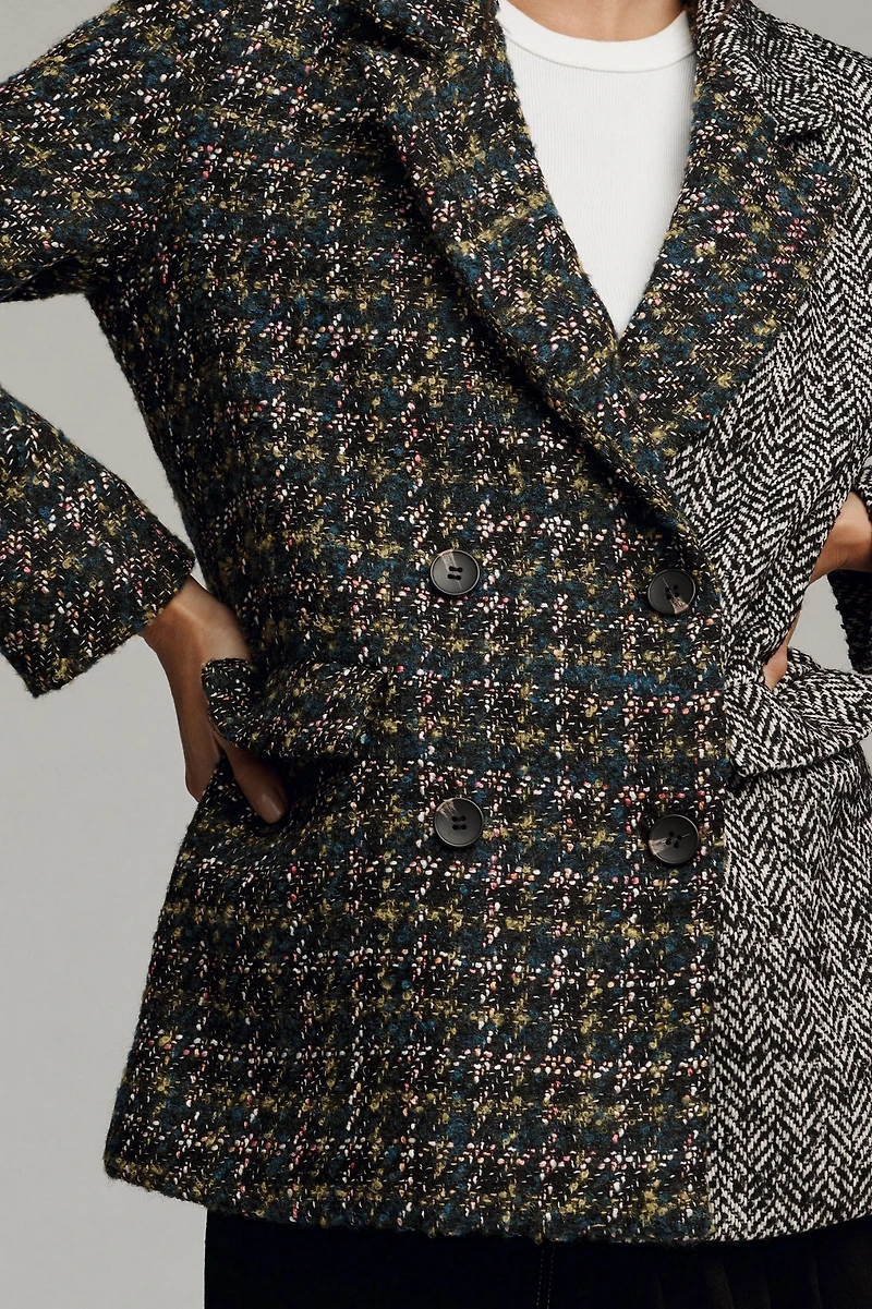 Driftwood Relaxed Plaid Mix Blazer