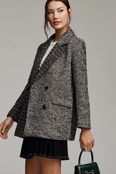 Driftwood Relaxed Plaid Mix Blazer