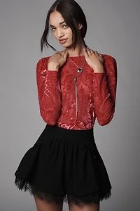 Sheer Velvet Burnout Top