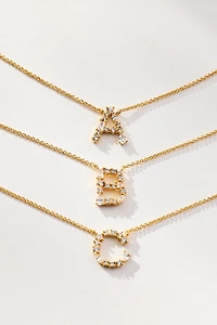 Delicate Crystal Monogram Necklace