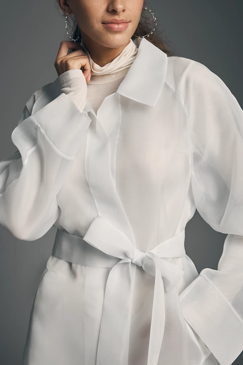 Mare Mare Sheer Poncho Trench Coats