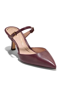 Cole Haan Annalise Buckle Kitten-Heel Mules